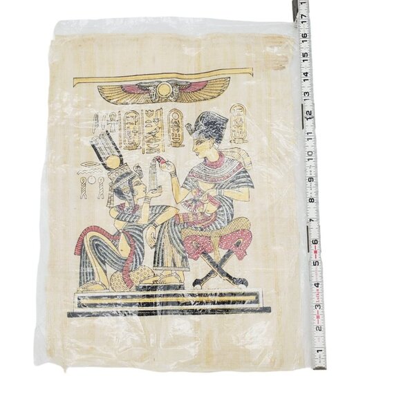 Genuine Egyptian Papyrus Hand Painted 17”‎ X 13.5” Good Quality - Picture 5 of 5